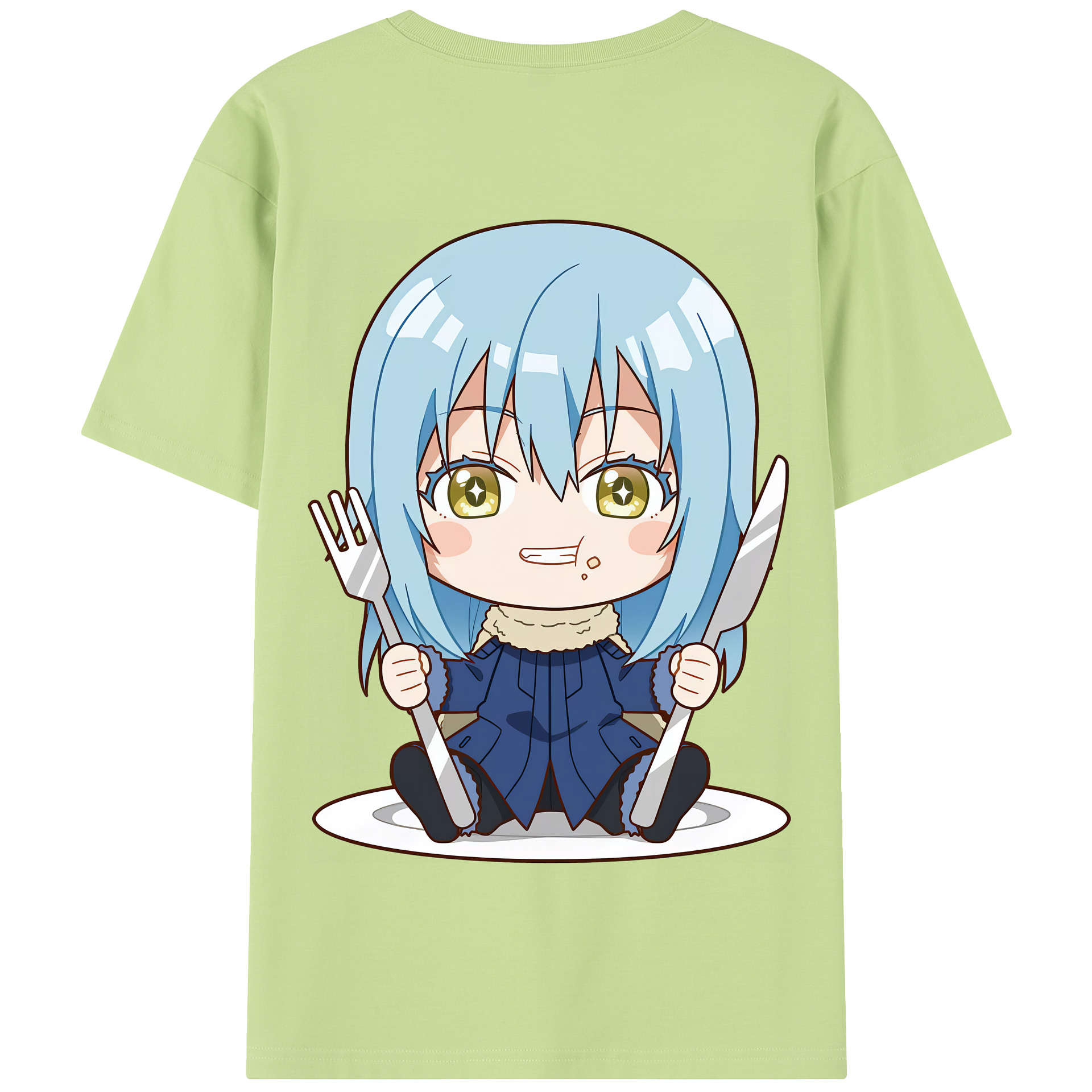 （画像用） 転スラ Regarding Reincarnated to Slime 綿100％半袖Tシャツ（背面プリント）